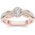 thumbnail image 1 of 1/2 Carat T.W. Diamond Single Halo 10kt Rose Gold Engagement Ring, 1 of 1