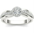 thumbnail image 1 of 1/2 Carat T.W. Diamond Single Halo 10kt White Gold Engagement Ring, 1 of 1