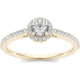 thumbnail image 1 of 1/2 Carat T.W. Diamond Single Halo 14kt Yellow Gold Engagement Ring, 1 of 5