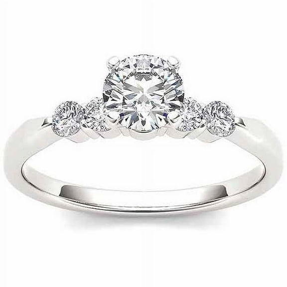 1/2 Carat T.W. Diamond Solitaire 14kt White Gold Engagement Ring