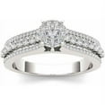 thumbnail image 1 of 1/2 Carat T.W. Diamond Split Shank Cluster 10kt White Gold Engagement Ring, 1 of 5