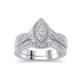 thumbnail image 1 of 1/2 Carat T.W. Diamond Sterling Silver Bridal Set, 1 of 2