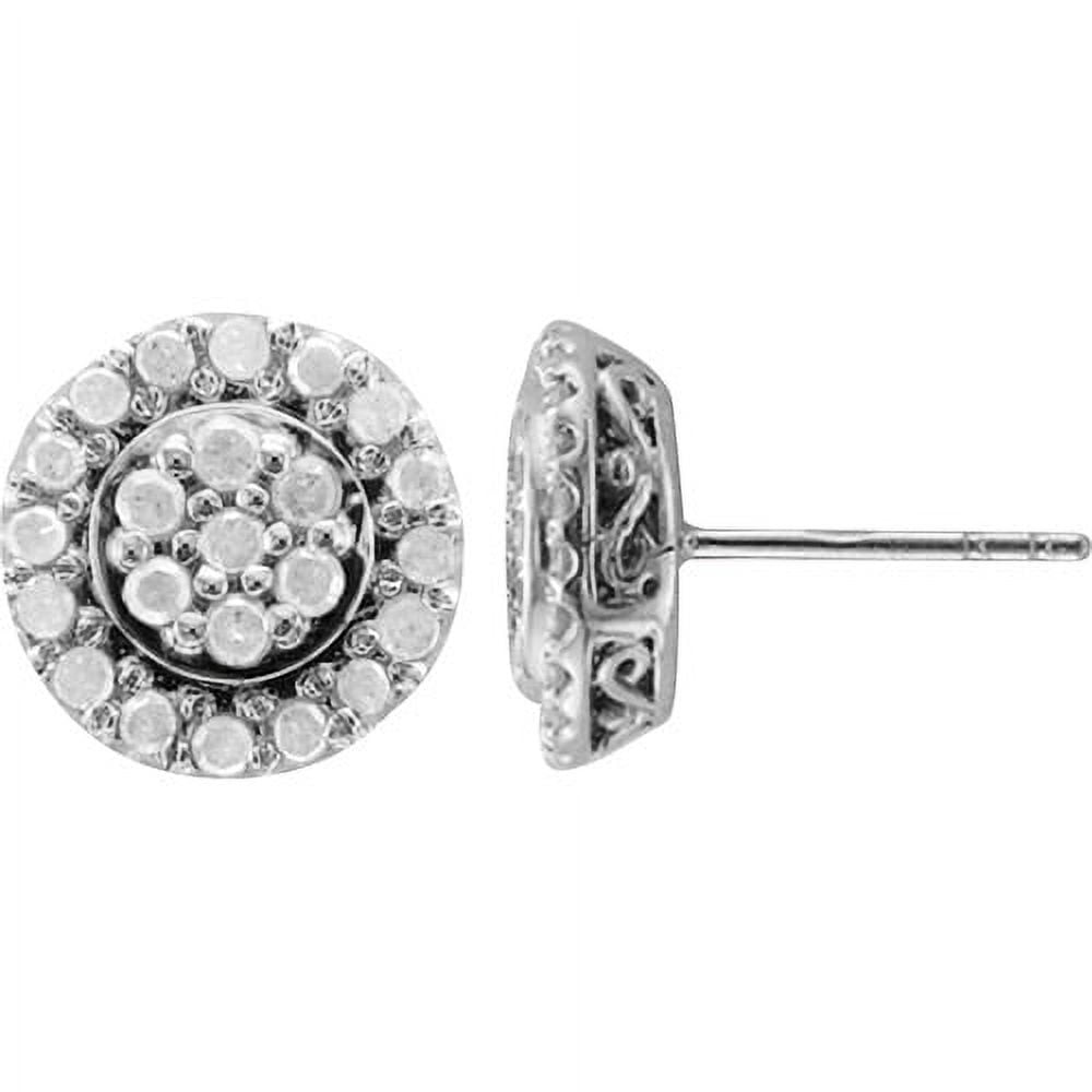 1/2 Carat T.W. Diamond Sterling Silver Round Stud Earrings