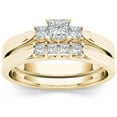 thumbnail image 1 of 1/2 Carat T.W. Diamond Three-Stone 14kt Yellow Gold Engagement Ring Set, 1 of 5