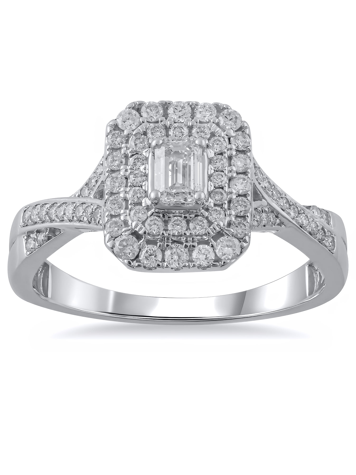 Emerald cut shop engagement rings zales