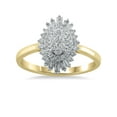 thumbnail image 1 of 1/2 Carat T.W. (I2 clarity, H-I color) Brilliance Fine Jewelry Oval Composite Diamond Engagement Ring in 10kt Yellow Gold, Size 5, 1 of 5