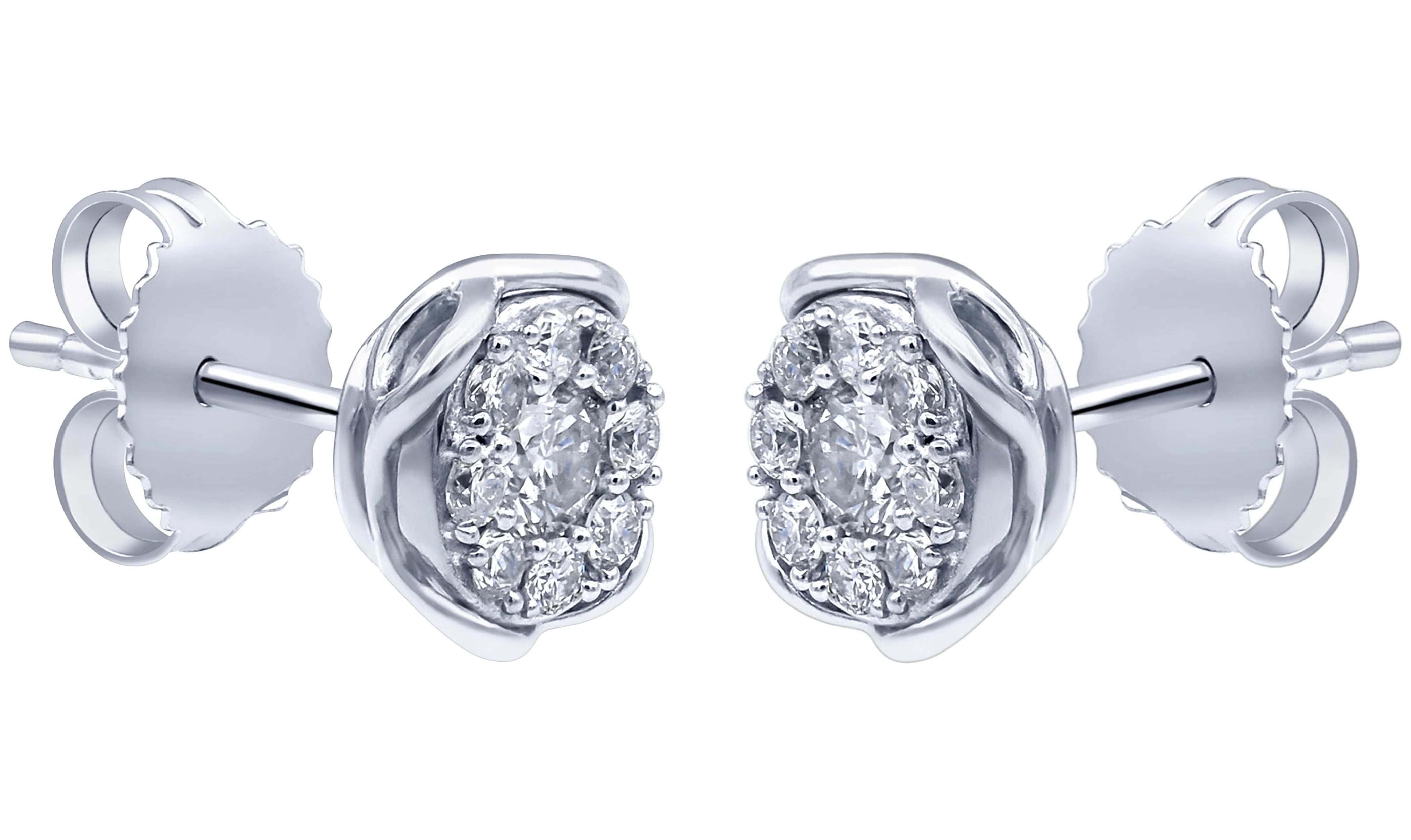 1/2 Carat T.W Lab Grown Diamond Stud Earrings in Sterling Silver