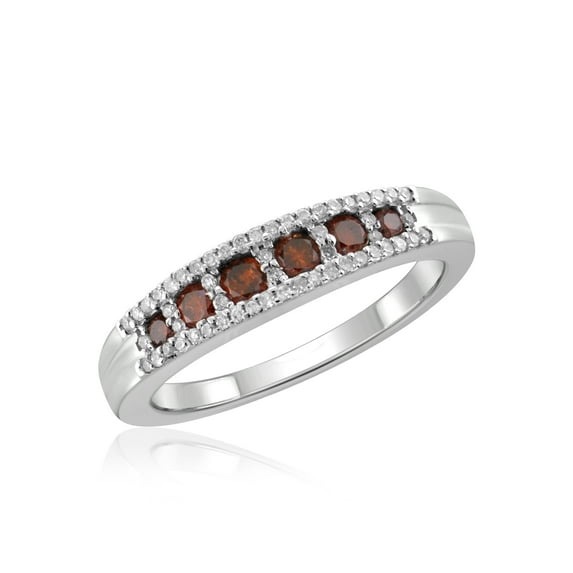 1/2 Carat T.W. Red and White Diamond Sterling Silver Ring