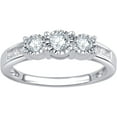 thumbnail image 1 of 1/2 Carat T.W. Round White Diamond 10kt White Gold 3-Stone Anniversary Ring, 1 of 1