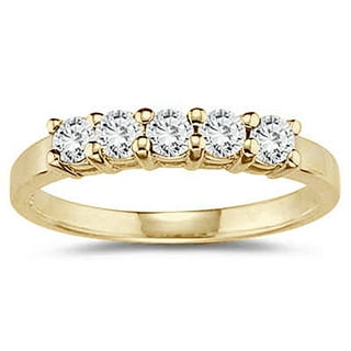 1/20 Carat T.W. JK-I2I3 diamond promise ring in 10K Yellow Gold , Size ...