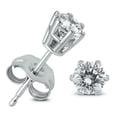 thumbnail image 1 of 1/2 Carat TW 6 Prong Round Diamond Solitaire Stud Earrings In 14k White Gold (K-L Color, I2-I3 Clarity), 1 of 4