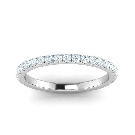 1/2 Carat TW Diamond Wedding Band in 10k White Gold (G-H, I1-I2)