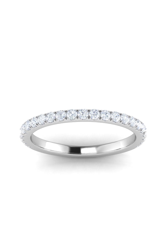 1/2 Carat TW Diamond Wedding Band in 10k White Gold (G-H, I1-I2)
