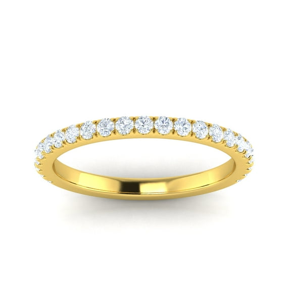 1/2 Carat TW Diamond Wedding Band in 10k Yellow Gold (G-H, I1-I2)