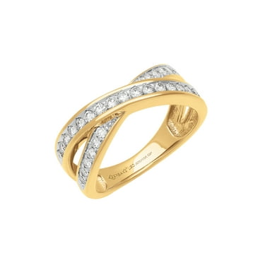 1/2 Carat TW Lab-Grown Diamond 18k Yellow Gold-Plated Sterling Silver Women's "Lustrous" Anniversary Band