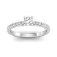 thumbnail image 1 of 1/2 Carat TW Round Natural Diamond Engagement Rings in 10k White Gold, 1 of 5