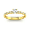 thumbnail image 1 of 1/2 Carat TW Round Natural Diamond Engagement Rings in 10k Yellow Gold, 1 of 5