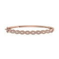 thumbnail image 1 of 1/2 Carat Twisted Diamond Bangle Bracelet in 10K Rose Gold, 1 of 3