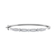 thumbnail image 1 of 1/2 Carat Twisted Diamond Bangle Bracelet in 14K White Gold (I1-I2 Clarity), 1 of 3