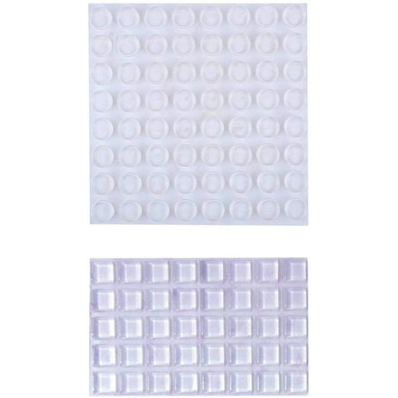 1/2" Clear Rubber Feet Bumper Pads Self-Adhesive Buffer Pads Cabinet Door Bumpers Noise Dampening Pads Drawer Stops 104 Pcs