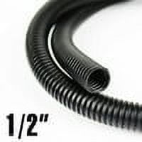 1/2" Conduit Car Home Boat Tubing Split Wire Loom Black Color Sleeve Tube