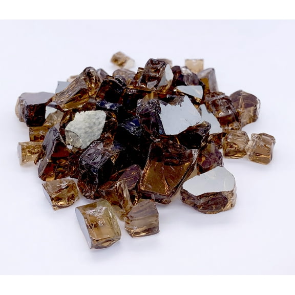 1/2" Copper Reflective Fire Glass 10lb