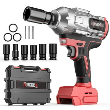 1/2" Cordless Impact Wrench for Milwaukee 18V Battery with LED Light, 900FT-LBS (1200N.m) Brushless Electric Impact Gun, Bare Tool Only