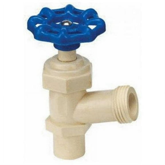 Genova Products CPVC Boiler Drain Valve - Female Hose Couplings - 1/2 In. CPVC x 3/4 In. Hose Thread