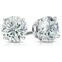 1/2 Ct Diamond Stud Earrings 14k White Gold Finish Sterling 925 Silver Unisex Stud Earrings