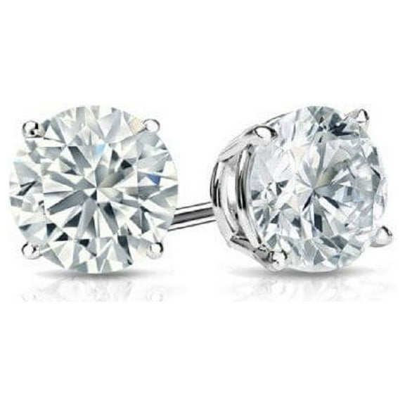 1/2 Ct Diamond Stud Earrings 14k White Gold Finish Sterling 925 Silver Unisex Stud Earrings