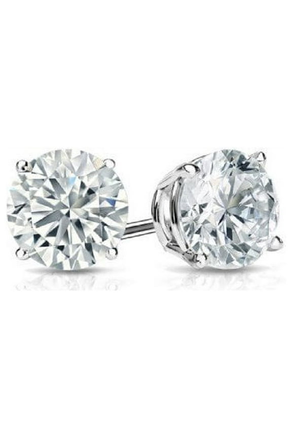 1/2 Ct Diamond Stud Earrings 14k White Gold Finish Sterling 925 Silver Unisex Stud Earrings