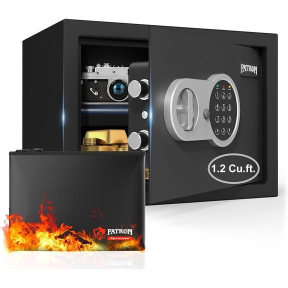 1.2 Cu Ft Fireproof Home Safe with Digital Keypad and Removable Shelf Bestseling