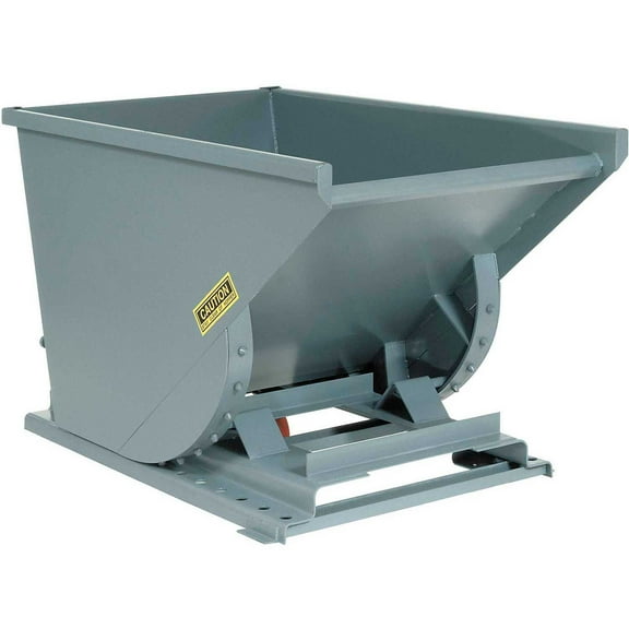 1/2 Cu Yard Heavy-Duty Self-Dumping Hoppers - 52-1/2"Wx37-3/4"Dx32-1/2"H - Gray