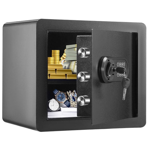1.2 Cubic Feet Steel Home Safe with Digital Keypad Fireproof Bag for Cash Jewelry Documents 15.8x11.8x13.8 Inches