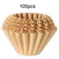 thumbnail image 1 of 1-2 Cup Coffee Filters, 100 Count Unbleached Basket Coffee Filter Paper for Small Coffee Maker, Single Serve Coffee Pot, Pour Over and Drip Coffee Maker, for 1-2 People Brown, 1 of 5