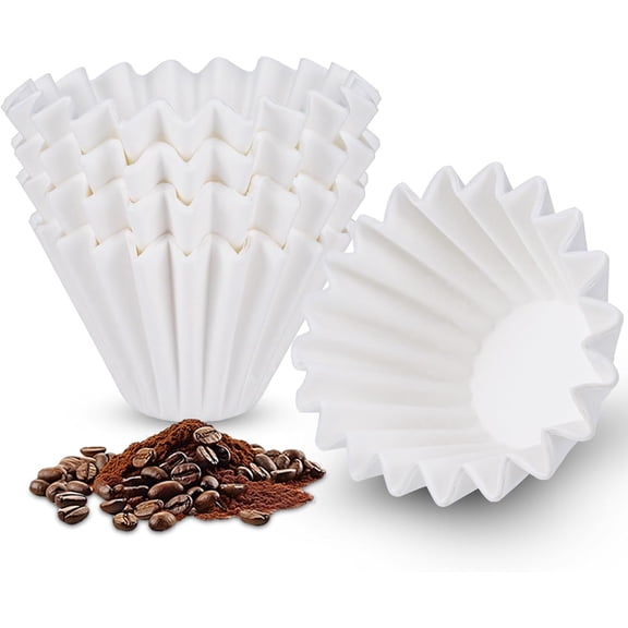 1-2 Cup Small Coffee Filters,100 Count Basket Coffee Filter, Disposable White Paper Coffee Filters Compatible with Single Serve Coffee Maker and Coffee Pot