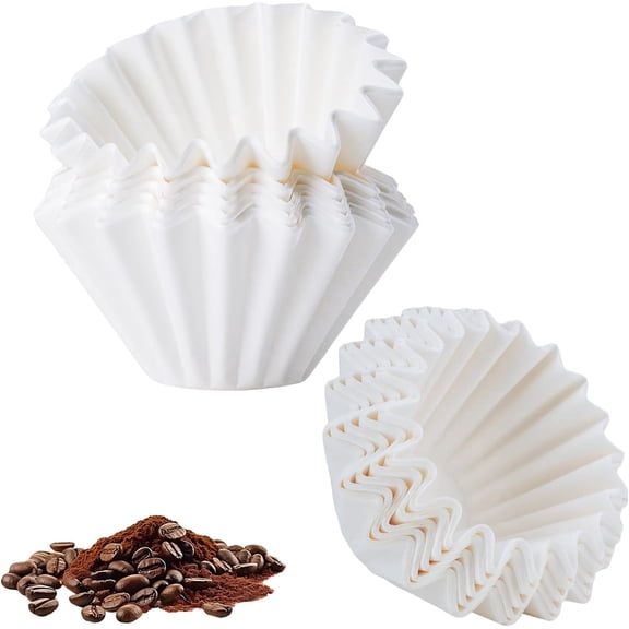 1-2 Cup Small Coffee Filters,250 Count Basket Coffee Filter, Disposable White Paper Coffee Filters Compatible with Single Serve Coffee Maker and Coffee Pot