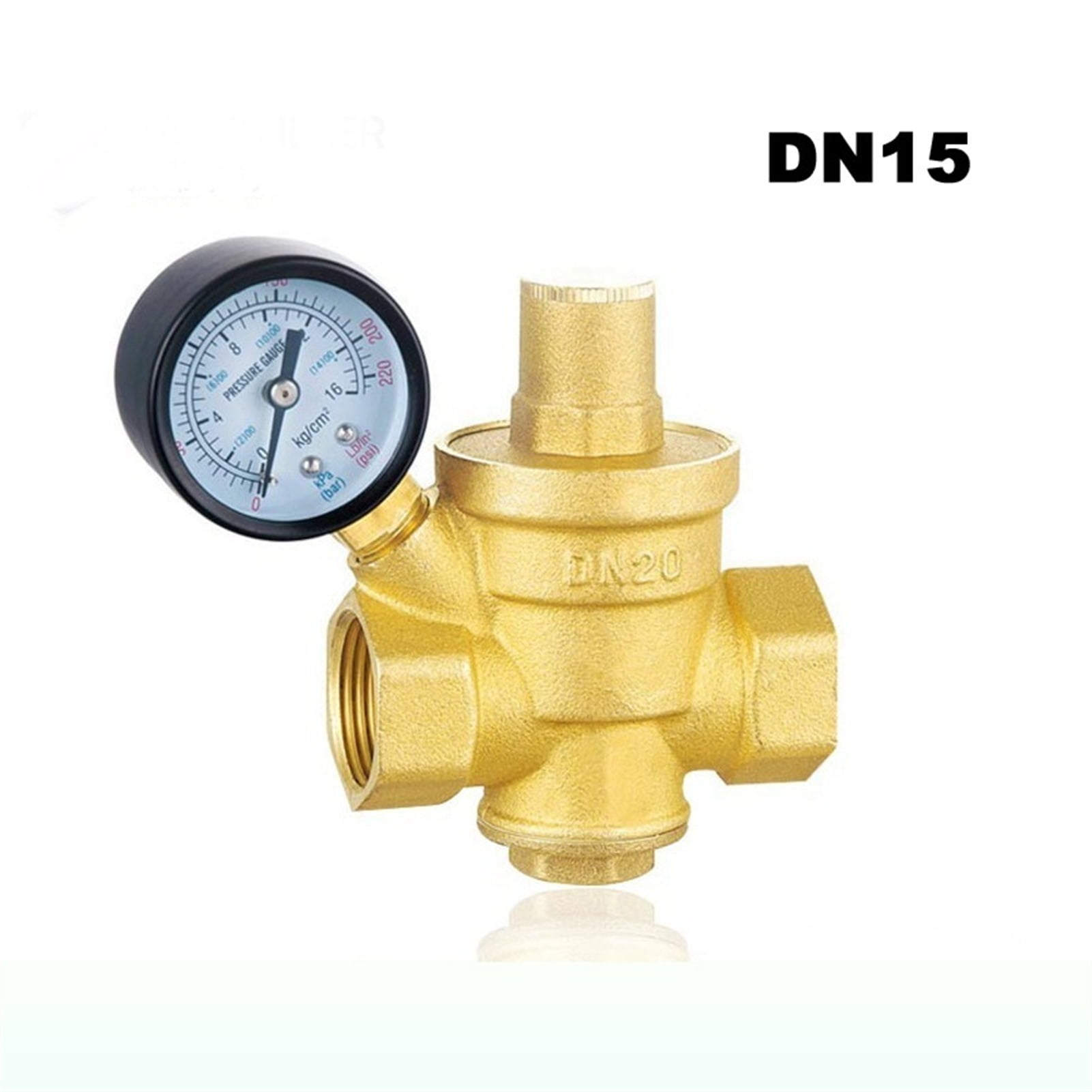 1/2" DN15 Brass Water Pressure Regulator Valves,Pressure Gauge Pressure