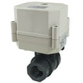 thumbnail image 1 of 1/2" DN15 Two wires control Normally Open Electric Ball Valve,AC/DC9-24V PVC Motorized Ball Valve, 1 of 5