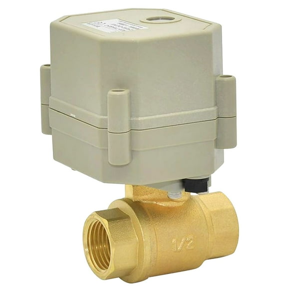 1/2" DN15 Two wires control Normally Open Electric Ball Valve,AC110-230V Brass Motorized Ball Valve