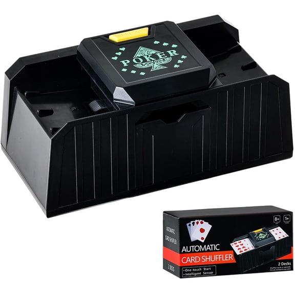 1-2 Decks Automatic Card Shuffler Battery Operated/USB Electric UNO Poker Shuffler, Playing Card Shuffler for Home Card Game,Travel