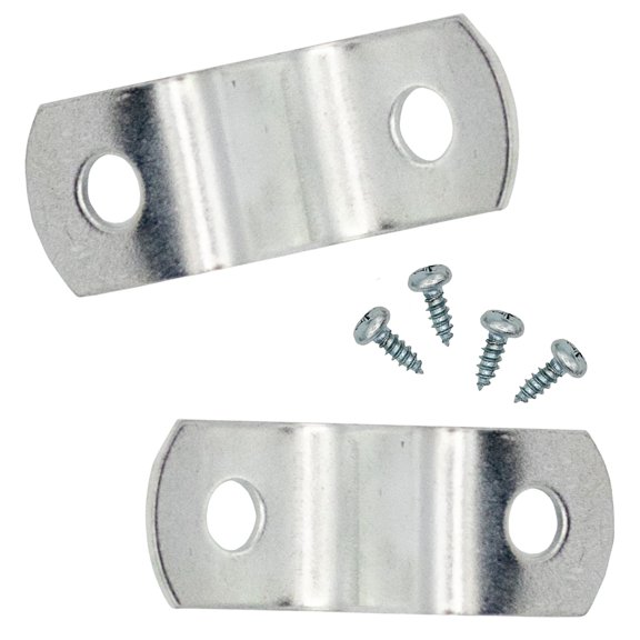 1/2" Depth Flat Offset Mounting Canvas Clips for Picture Framing Pack of 100 Plus #6 X 3/8" Pan-Head Screws Included