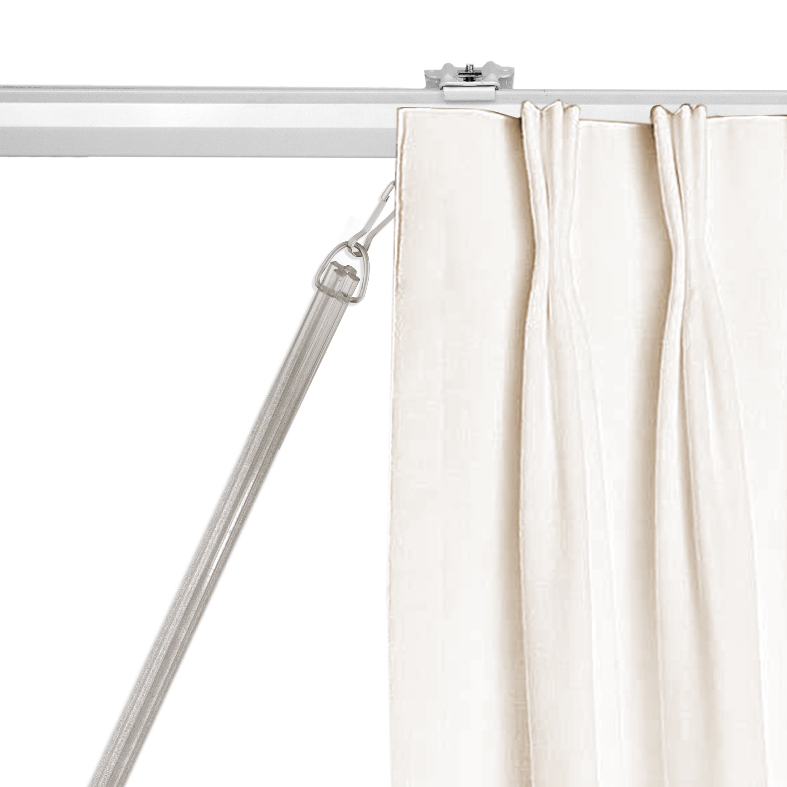 1/2" Dia Fluted Clear PVC Baton with Metal Snap - 36 inch long ( 2 pcs )
