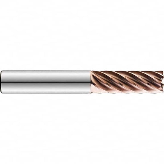 1/2" Diam 7 Flute Solid Carbide 0.03" Corner Radius End Mill