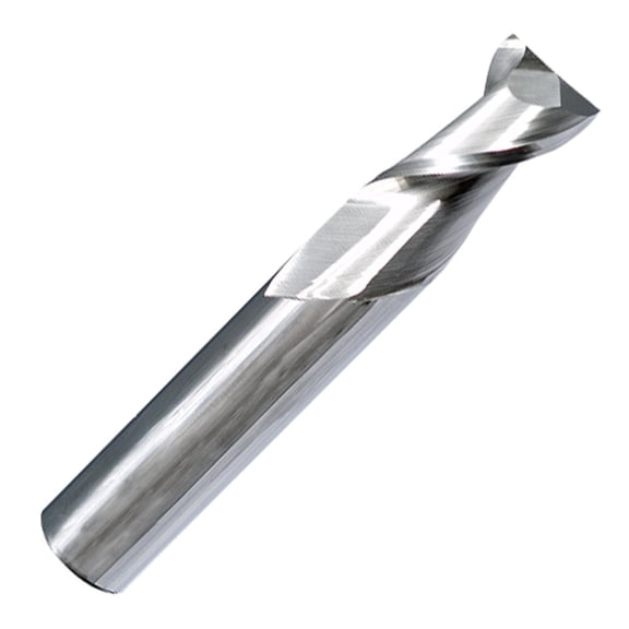 1/2" Diameter 2 Flute Single End Carbide End Mill 40 Degree Helix ,1" Length of Cut, 1/2"Shank 3"OAL