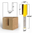 thumbnail image 1 of 1/2" Diameter X 1" Height Straight Router Bit - 1/4" Shank - Yonico 14025q, 1 of 1