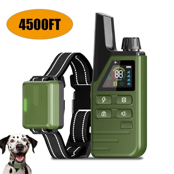 1-2 Dogs Shock Collar 4500FT Dog Training Collar with Remote Waterproof Rechargeable E-Collar
