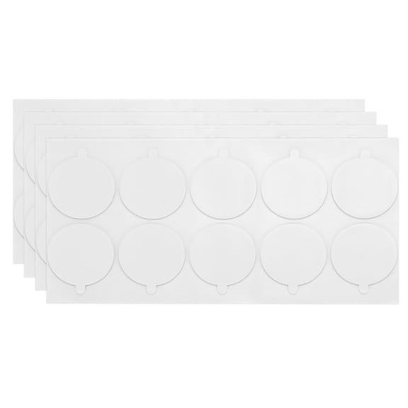 1.2" Double Sided Adhesive Dots, 40 Pcs Clear Sticky Tack, Round Mounting Putty Removable Adhesive Putty with Pull Tab for Wall Hanging Festival Party