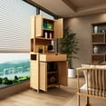 thumbnail image 1 of 1 - 2 Drawer Bamboo Tea Storage / Enhances Home's Natural Ambiance, 1 of 6