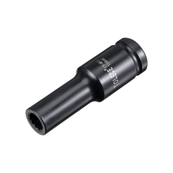 1/2" Drive 10mm 12-Point Deep Impact Socket, CR-MO Steel 78mm Length, Metric Sizes